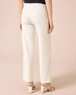 Marlenehose mit Rippenstruktur