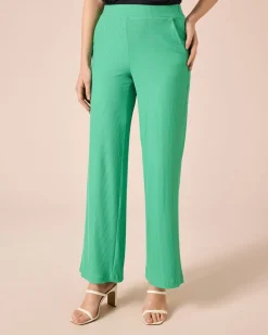 Marlenehose mit Rippenstruktur