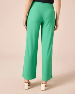 Marlenehose mit Rippenstruktur