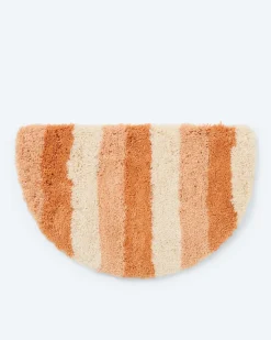 Mega Flausch Jacquard Badematte "Streifen"