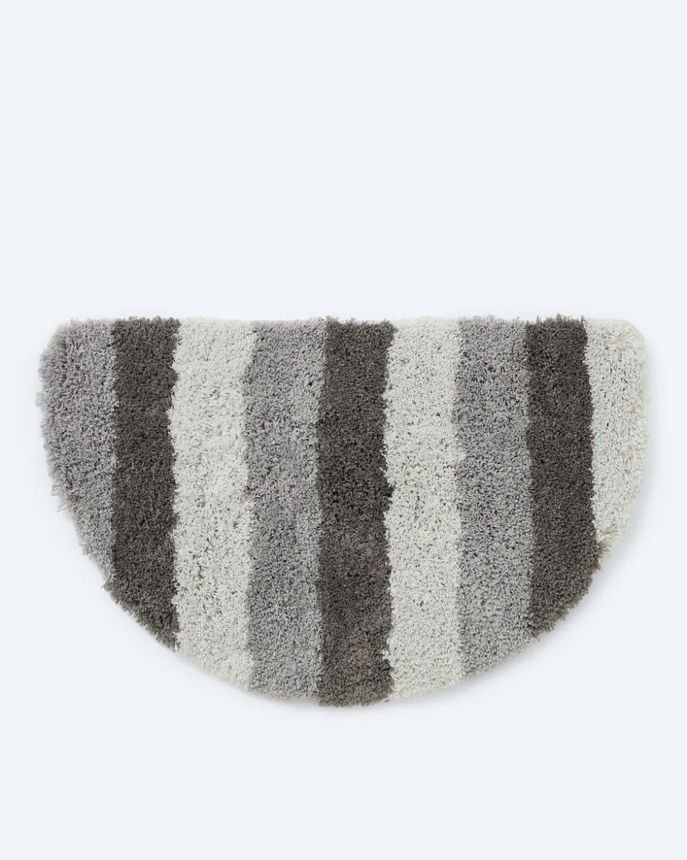 Mega Flausch Jacquard Badematte "Streifen"