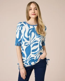 Midi-Shirt mit seitlichen Kordeln