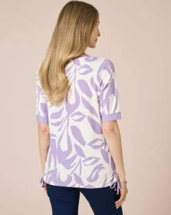 Midi-Shirt mit seitlichen Kordeln