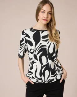 Midi-Shirt mit seitlichen Kordeln