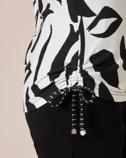 Midi-Shirt mit seitlichen Kordeln