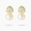 Ohrclipstecker mit MK-Perle 12 mm & Zirkonia