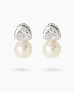 Ohrclipstecker mit MK-Perle 12 mm & Zirkonia