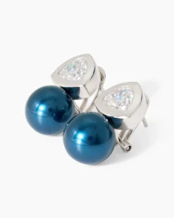 Ohrclipstecker mit MK-Perle 12 mm & Zirkonia