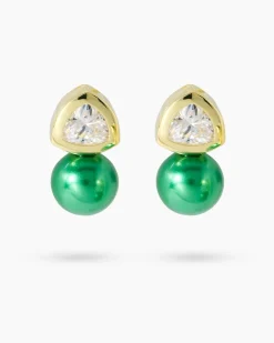 Ohrclipstecker mit MK-Perle 12 mm & Zirkonia