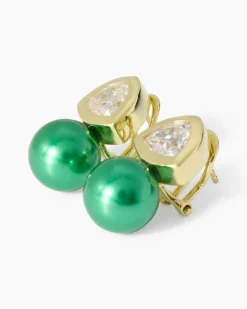 Ohrclipstecker mit MK-Perle 12 mm & Zirkonia