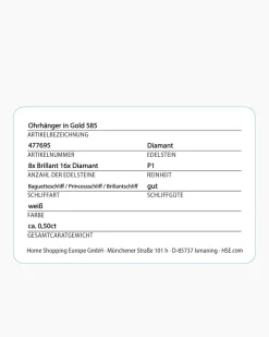 Ohrhänger mit Diamanten 0,50 ct
