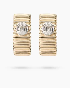 Ohrstecker mit Brillanten & Diamanten ca. 0,09 ct