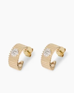 Ohrstecker mit Brillanten & Diamanten ca. 0,09 ct