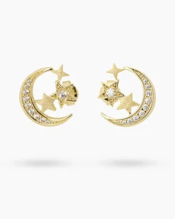 Ohrstecker "Mond & Sterne" mit Zirkonia