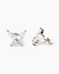 Ohrstecker "Schmetterling" mit Zirkonia