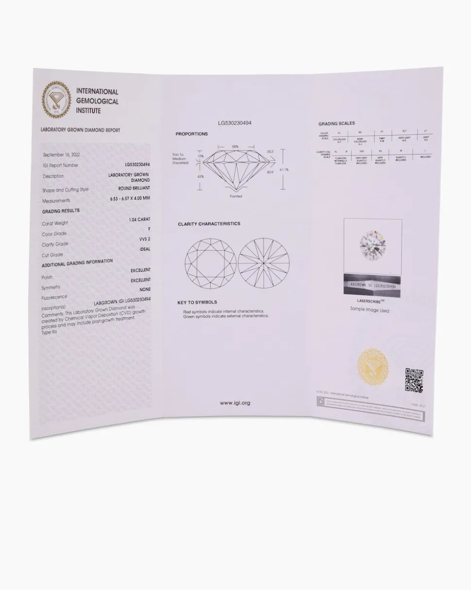 Omegareif mit Anhänger "Lab Grown" 1,00 ct