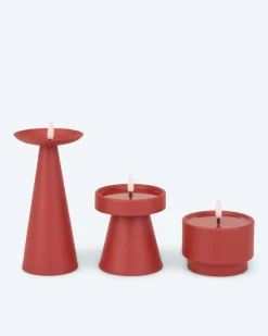 3 Outdoor Formkerzen