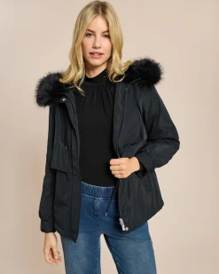 Outdoor Jacke mit Webpelz