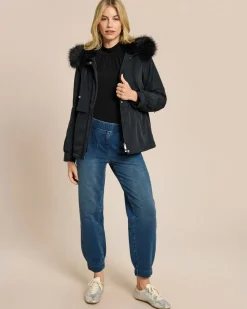 Outdoor Jacke mit Webpelz