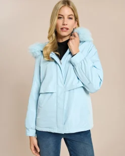 Outdoor Jacke mit Webpelz