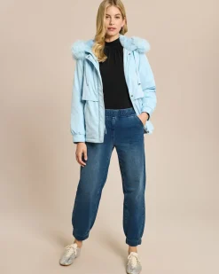 Outdoor Jacke mit Webpelz