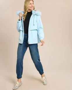 Outdoor Jacke mit Webpelz