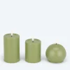 Outdoor LED-Metallkerzen Mix, 3tlg.