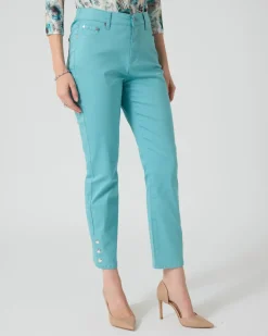 5-Pocket-Hose mit Nietenbesatz