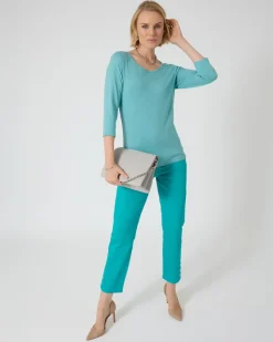 5-Pocket-Hose mit Nietenbesatz
