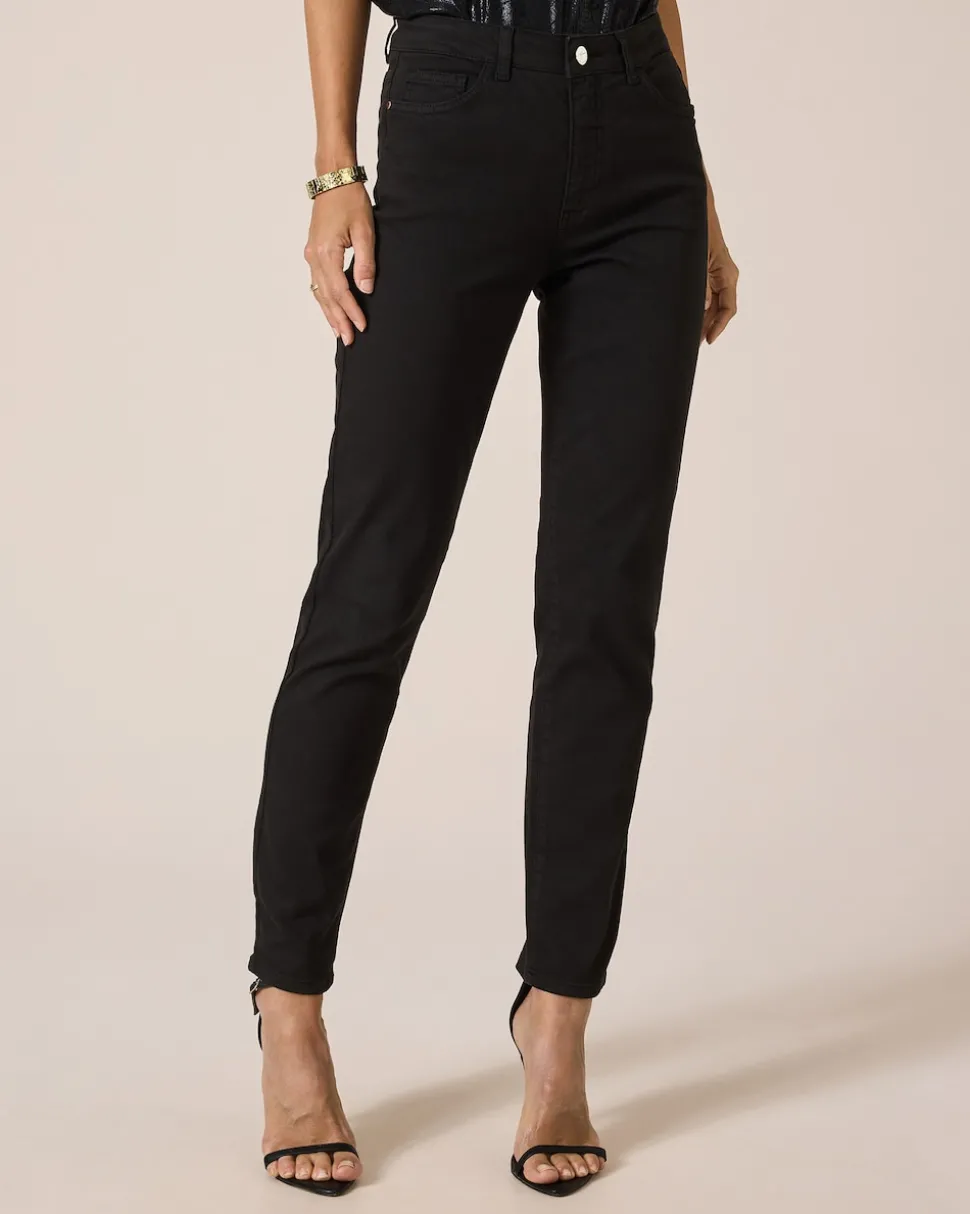 5-Pocket-Jeans mit Strassverzierung