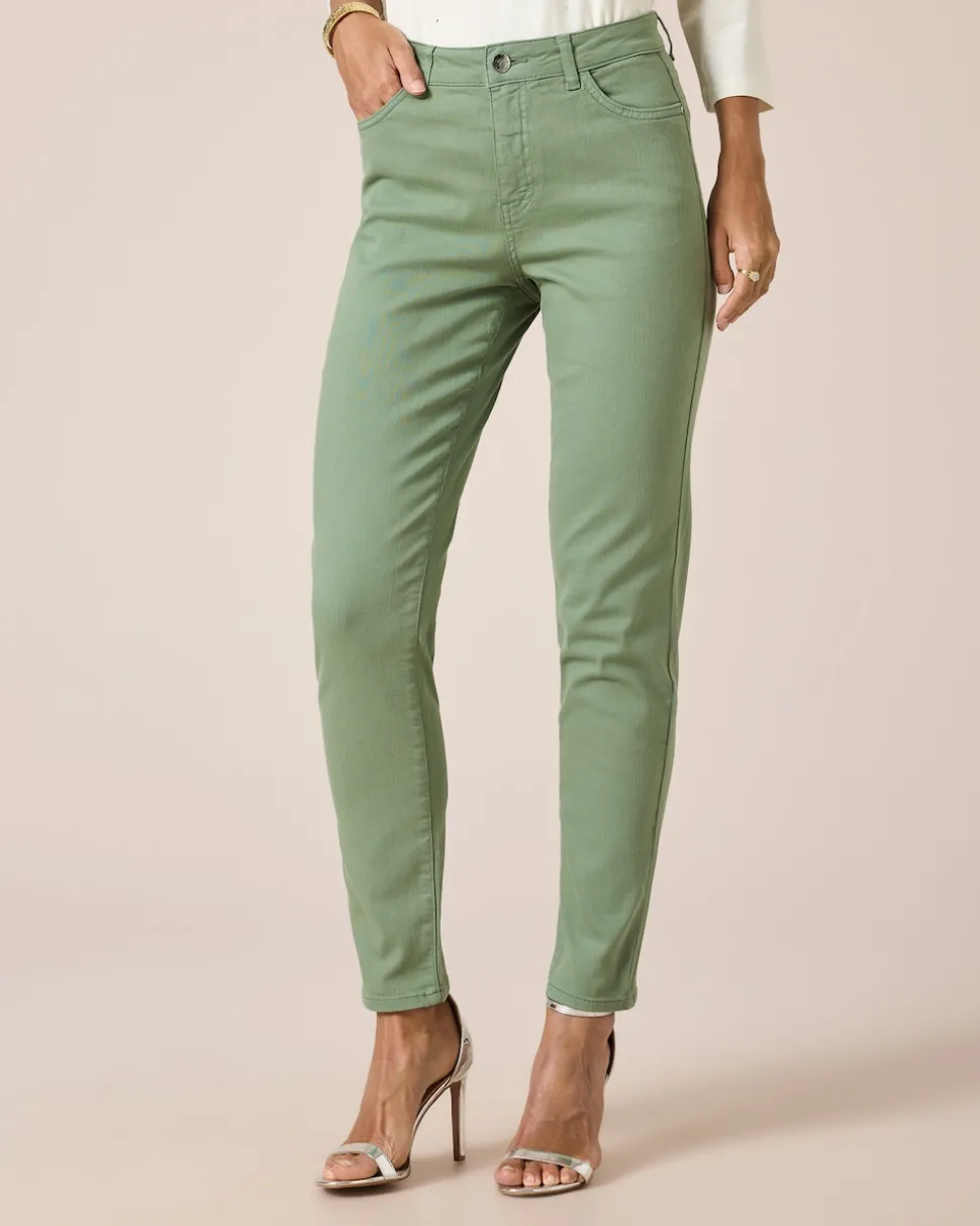 5-Pocket-Jeans mit Strassverzierung
