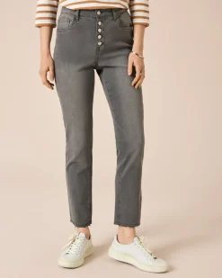 5-Pocket Stretch-Denim geknöpft