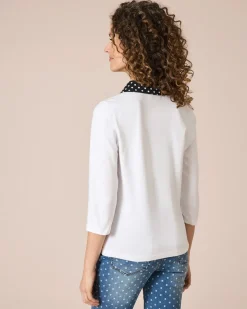 Poloshirt mit Punkte-Deko