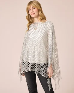 Poncho mit Fransen