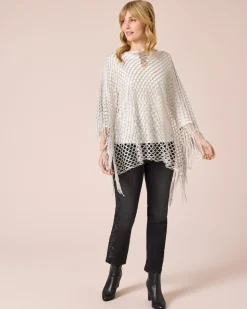 Poncho mit Fransen