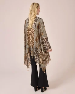 Poncho mit Quasten