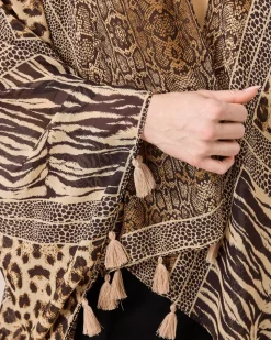 Poncho mit Quasten