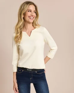 Ponte Shirt mit 3/4 Arm