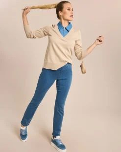 Pulli mit Jeanshemd Kragen
