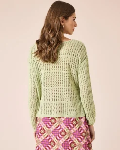 Pullover aus Lochstrick