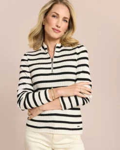 Pullover gestreift mit Stehkragen