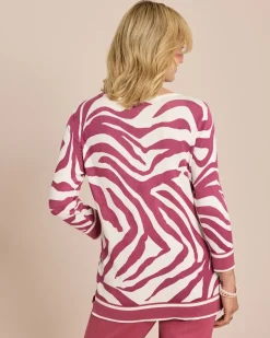 Pullover im Zebra-Design mit Key-Hole