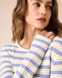 Pullover in Häkel-Optik