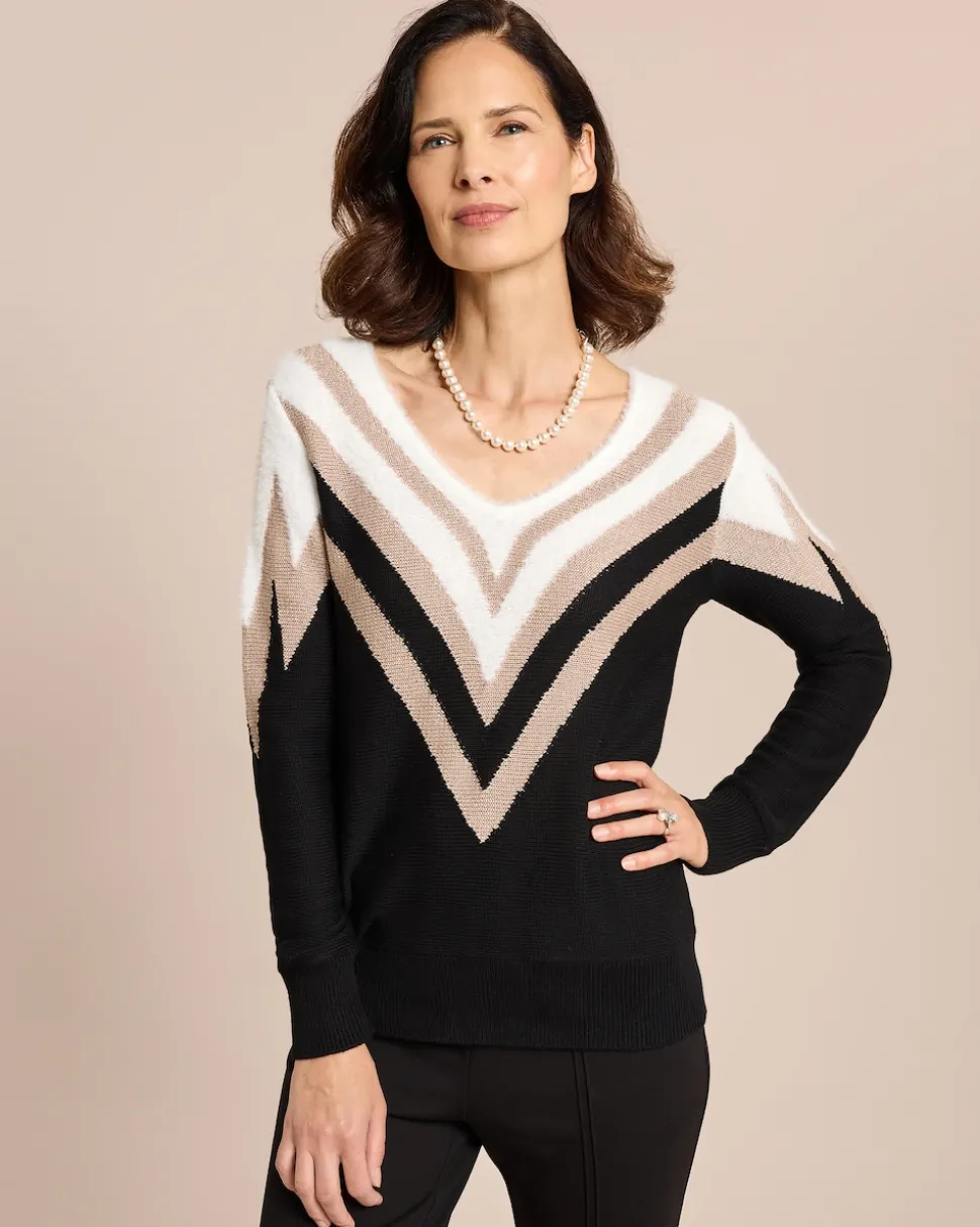 Pullover Kontraststrick