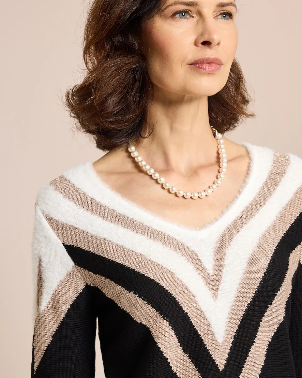 Pullover Kontraststrick