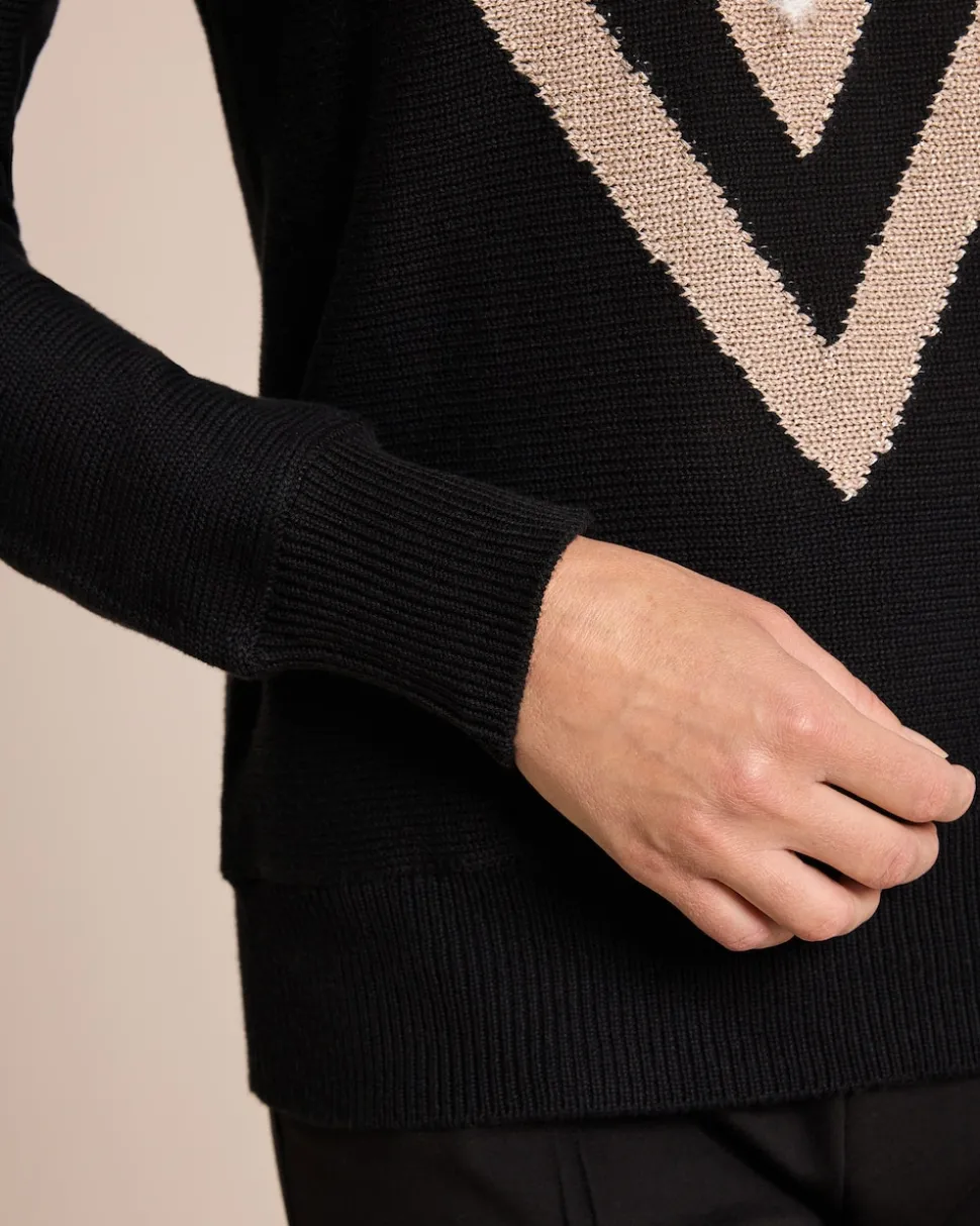 Pullover Kontraststrick