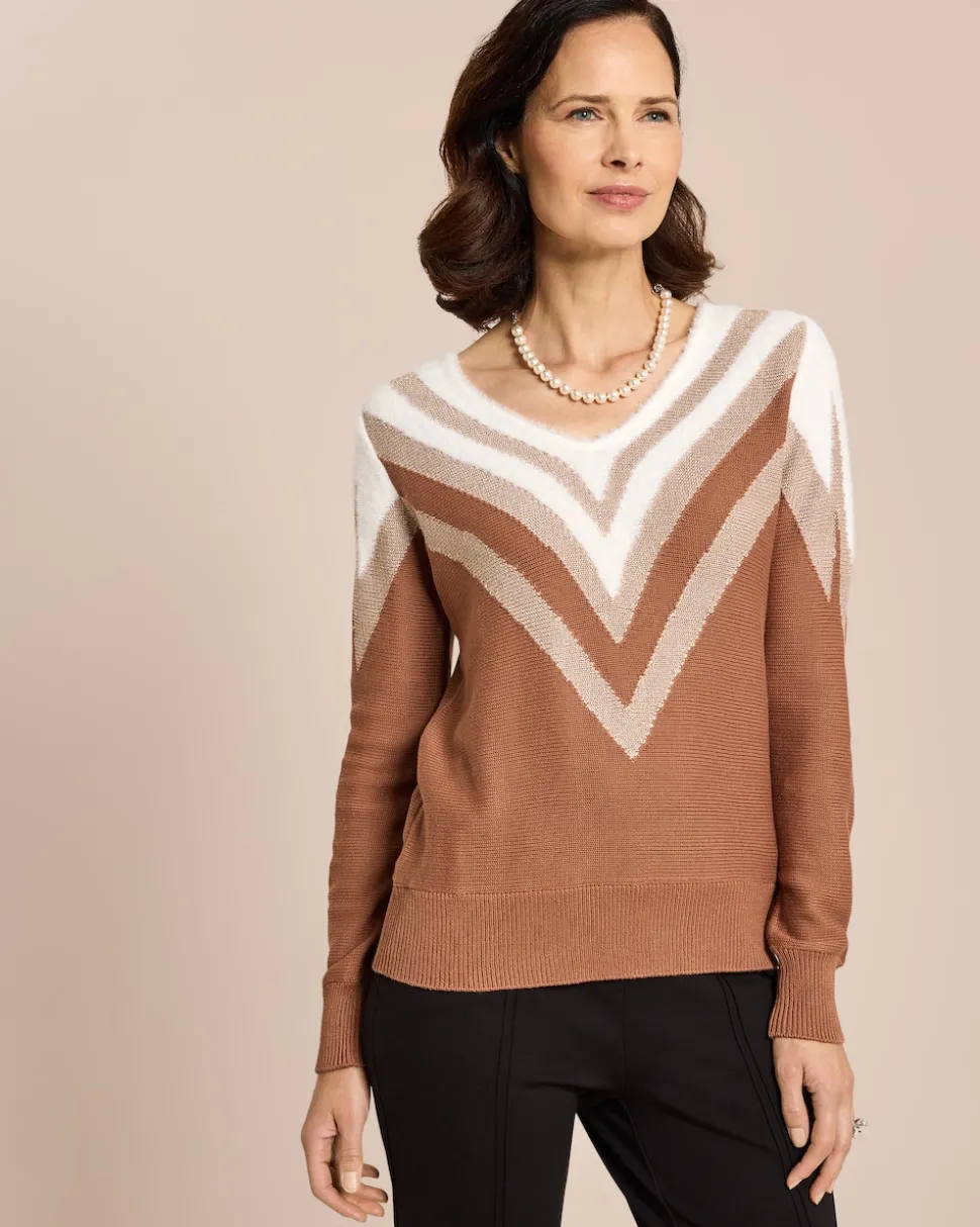Pullover Kontraststrick
