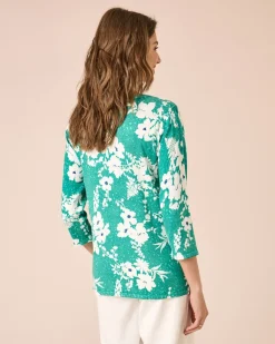 Pullover mit Animal- und Blumendruck