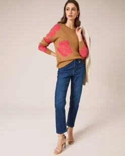 Pullover mit Blumen-Jacquard