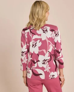 Pullover mit Blumen-Muster, Jacquard